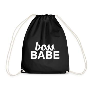 Patron bébé patron cadeau - Sac de sport léger - noir - Devant