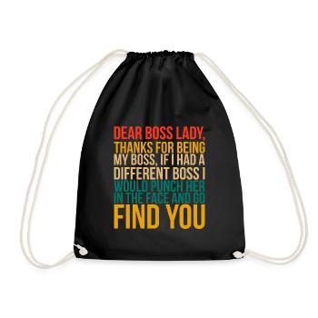 Chère Boss Lady, merci d'être mon cadeau Boss - Sac de sport léger - noir - Devant
