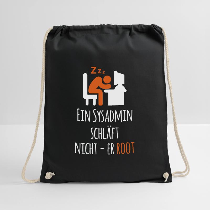 Ein Sysadmin schläft nich er Root Sysadmin Turnbeutel