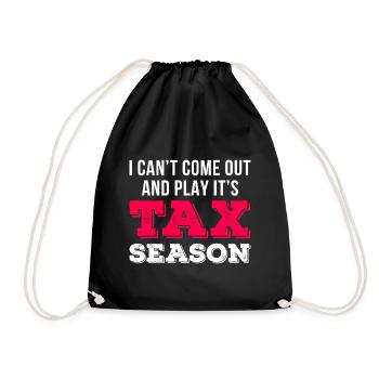 It`s Tax Season Accountant Accountant Gift - Drawstring Bag - black - Front