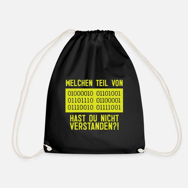Welchen Teil von Binar Binärcode Informatiker - Turnbeutel - Schwarz