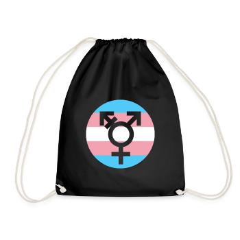 Transgender LGBTQ Pride Month Gay Lesbian - Drawstring Bag - black - Front