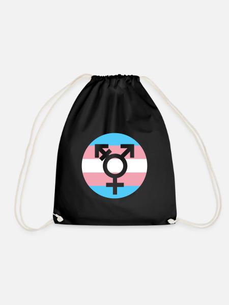 Transgender LGBTQ Pride Month Gay Lesbian - Turnbeutel - Schwarz