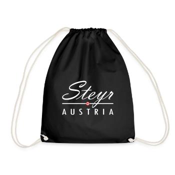 Steyr Austria Geschenk Österreich Lederhose - Turnbeutel - Schwarz - Vorne