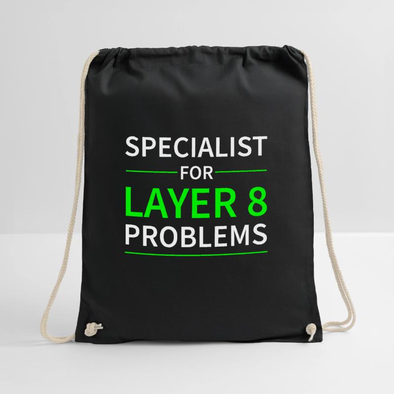Specialist for layer 8 problems gift code Drawstring Bag