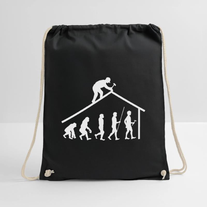Evolution Zimmerer Dachdecker Geschenk Turnbeutel