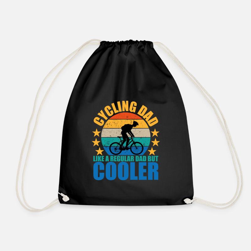 Cycling dad like a regular dad but cooler Geschenk - Turnbeutel - Schwarz