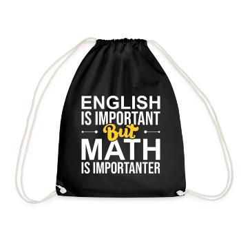 Anglais et mathématiques Graphique drôle - Sac de sport léger - noir - Devant