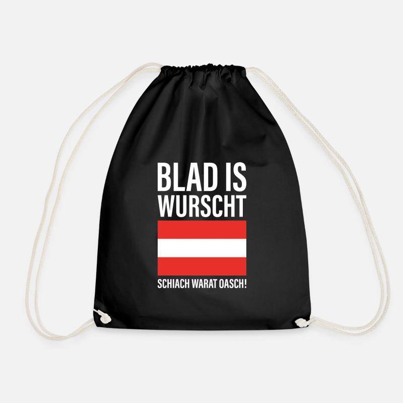 Blad is wurscht schiach warat oasch Geschenk - Turnbeutel - Schwarz