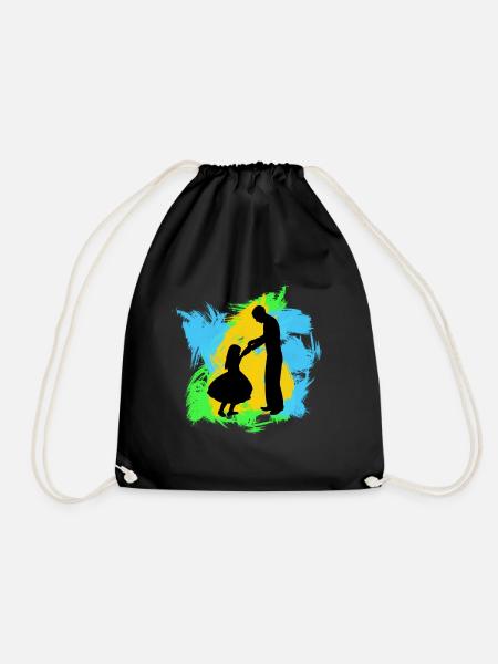 Père et fille - Sac de sport léger - noir