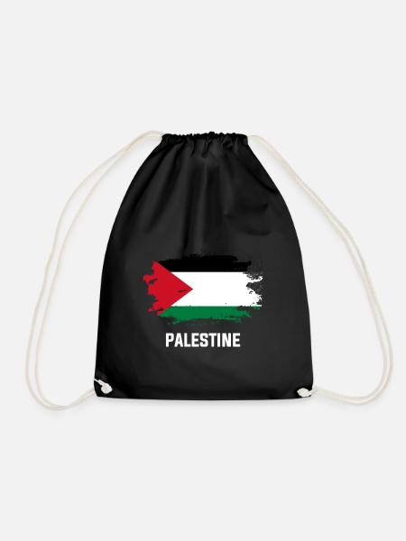 Palestine - Drawstring Bag - black