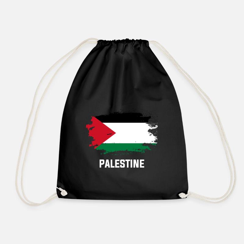 Palestine - Drawstring Bag - black