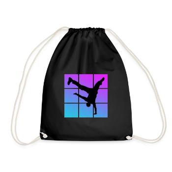 Breakdance - Drawstring Bag - black - Front