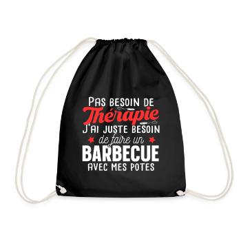 Barbecue Saucisse Viande Humour Grille Cadeau - Sac de sport léger - noir - Devant