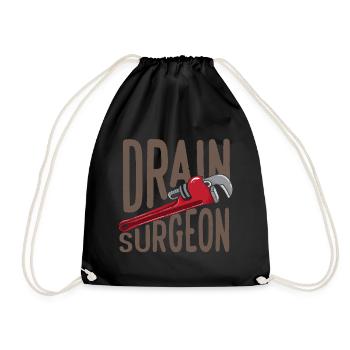 Drain Surgeon Funny Plumber - Turnbeutel - Schwarz - Vorne