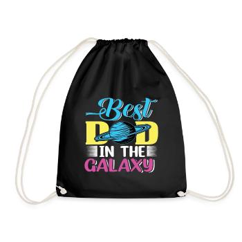 Best Dad in the Galaxy - Drawstring Bag - black - Front