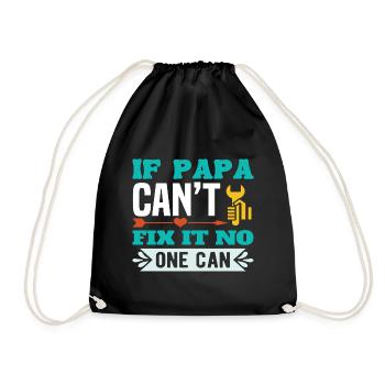 Hommes si Papa ne peut pas réparer Papa Cadeau - Sac de sport léger - noir - Devant
