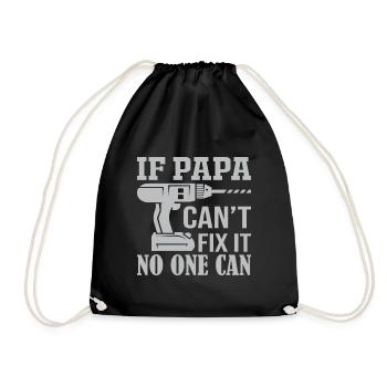 Hommes si Papa ne peut pas réparer Papa Cadeau - Sac de sport léger - noir - Devant