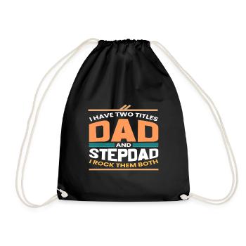 Stiefvater Papa - Turnbeutel - Schwarz - Vorne