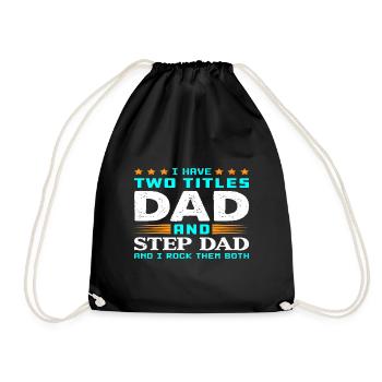 Stiefvater Papa - Turnbeutel - Schwarz - Vorne