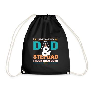 Stiefvater Papa - Turnbeutel - Schwarz - Vorne