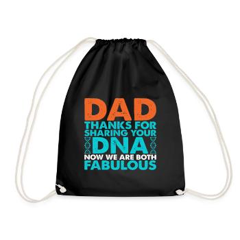Drôle de forme de cadeau de fête des pères pour le fils et la fille - Sac de sport léger - noir - Devant