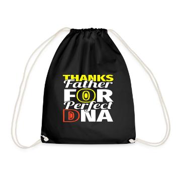 Drôle de forme de cadeau de fête des pères pour le fils et la fille - Sac de sport léger - noir - Devant