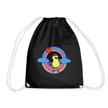 Peanut Dream Nut Kids Good Night Rainbow - Sac de sport léger - noir - Devant