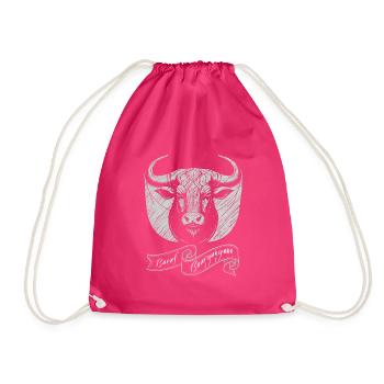 Beef bourguigon - Drawstring Bag - fuchsia - Front