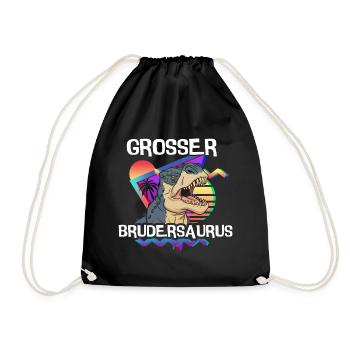 Grand frère Saurus T-Rex Dino - Sac de sport léger - noir - Devant