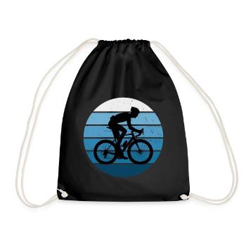 Road Bike Men Road Bike Road Bike Road Cyclists - Drawstring Bag - black - Front