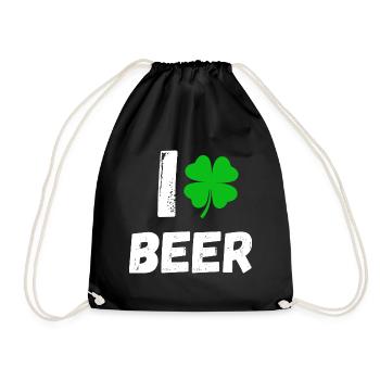 I Love Beer Ireland Shamrock St. Patrick’s Day - Sac de sport léger - noir - Devant