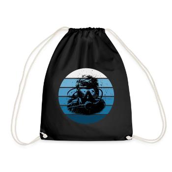 Diving Herren Scuba Tauchen Diver Tauchen - Turnbeutel - Schwarz - Vorne