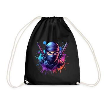 Ninja - Turnbeutel - Schwarz - Vorne