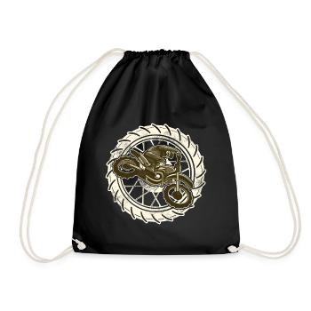 Motocross - Drawstring Bag - black - Front