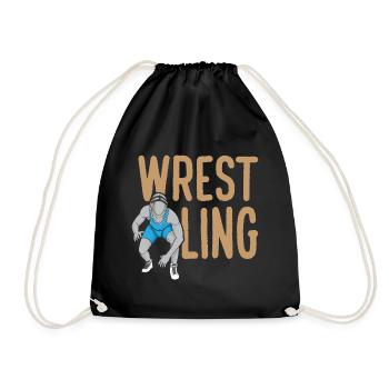 Wrestling Wrestler - Turnbeutel - Schwarz - Vorne