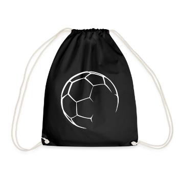 Fußball Silhouette - Turnbeutel - Schwarz - Vorne