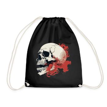 japanisch Damon art face Skull devil oni harajuku - Turnbeutel - Schwarz - Vorne