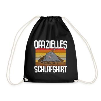 Offizielles Schlafshirt - Turnbeutel - Schwarz - Vorne