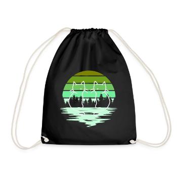 Woodland Nature chats chat 80's 90's - Sac de sport léger - noir - Devant