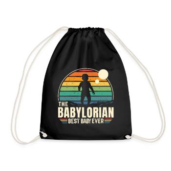 The BABYLORIAN - Vintage Baby - Drawstring Bag - black - Front
