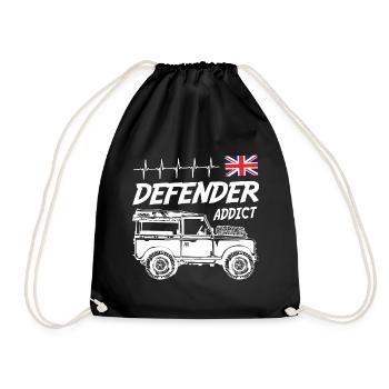 Landy Rover Defender Addict - Drawstring Bag - black - Front