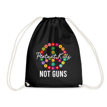 Protect Kids Not Guns - Turnbeutel - Schwarz - Vorne