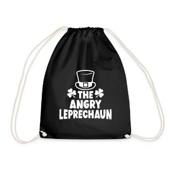 The Angry Leprechaun - Drawstring Bag - black - Front