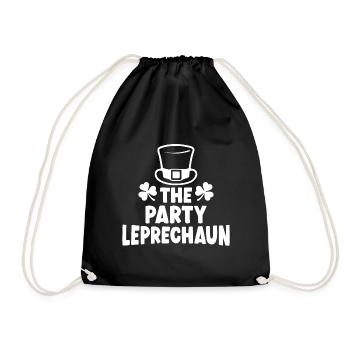 The Party Leprechaun - Drawstring Bag - black - Front