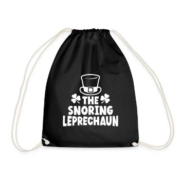 The Snoring Leprechaun - Drawstring Bag - black - Front