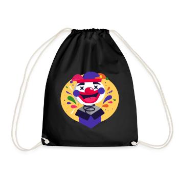 Clown Carnival Carnival Costume Parade Celebrate Jester D - Drawstring Bag - black - Front