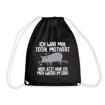 Avant, j’étais totalement motivé - Sac de sport léger - noir - Devant