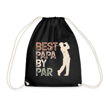 Bester Vater nach Par Golfen Golfliebhaber Vatertag - Turnbeutel - Schwarz - Vorne