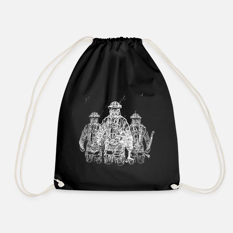 Firefighter Firefighter - Drawstring Bag - black